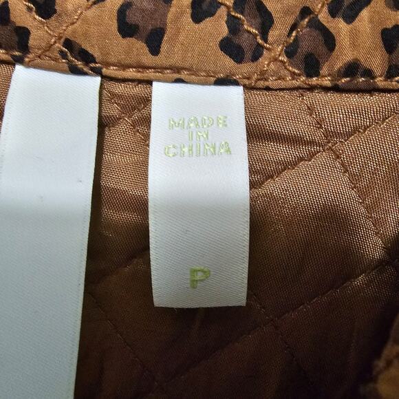 Debra Deroo Leopard Print 100% Silk Button-up Jacket Women's Size P NWOT Casual - Picture 7 of 9